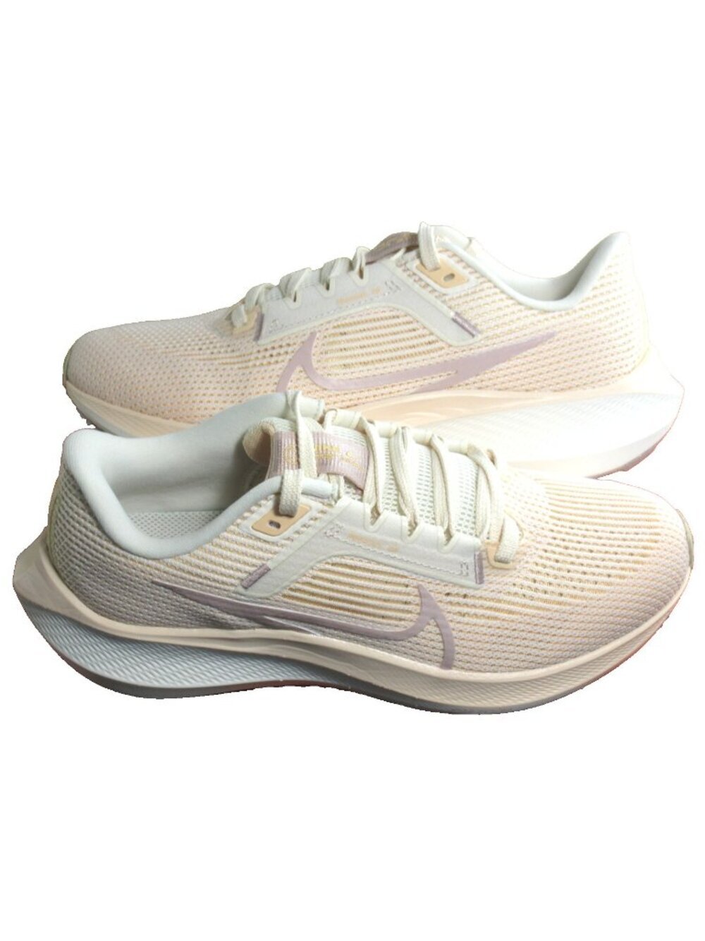 Women's Nike Air Zoom Pegasus 40 Running Shoes Pale Ivory Peach Pink Size 7 NIB